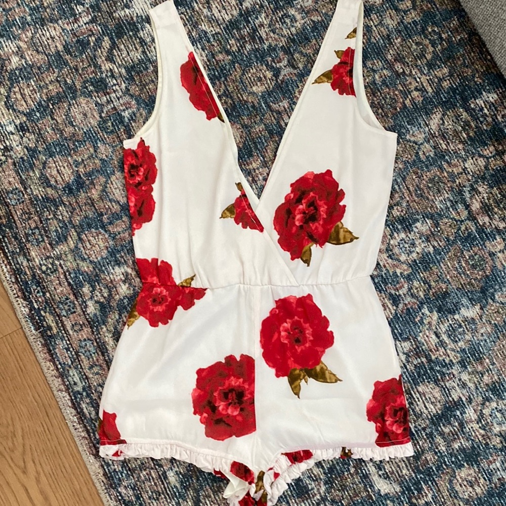 Floral print romper
